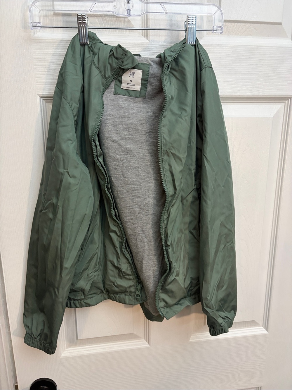 GAP Green Hooded Lightweight Windbreaker Jacket
